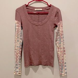 EUC Free People Tie Dye Long Sleeve